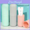 Portable Travel Toothbrush Holder With Storage And Nopunch Design For Home And Trip Use