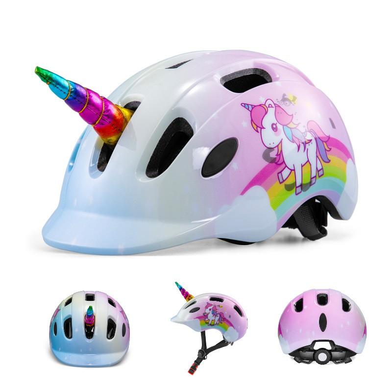 Kids Cycling Helmet Unicorn Design Safety Gear Bike Skateboard Unisex PC EPS Full Coverage Half Small