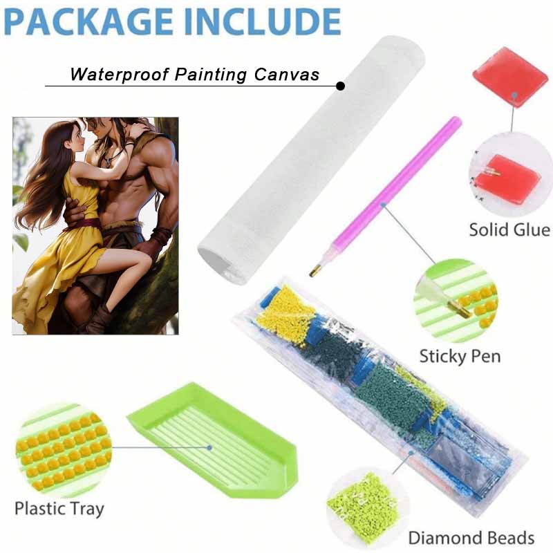 Disney Diamond Painting Full Drill 5D Tarzan & Jane Diamond Art Home Decoration Creative Handicrafts
