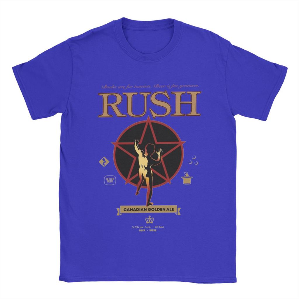 Rush Rock Band Men T Shirts Awesome Tee Shirt Short Sleeve Crew Neck T-Shirt Pure Cotton Plus Size Tops