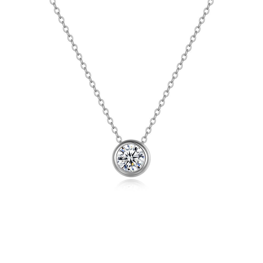 

Moissanite Pendant Necklace Bubble Necklace for Women 18K Rose/Yellow Gold Plated S925 Silver Diamond Chain Jewelry