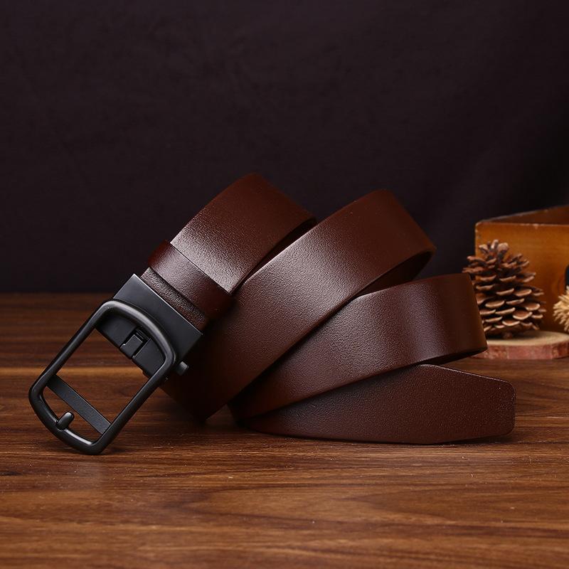 

New Design Automatic Buckle Belt Men S Genuine Leather First Layer Cowhide Versatile Fashion Minimalist Light Luxury Style Business Belt Men 125cm