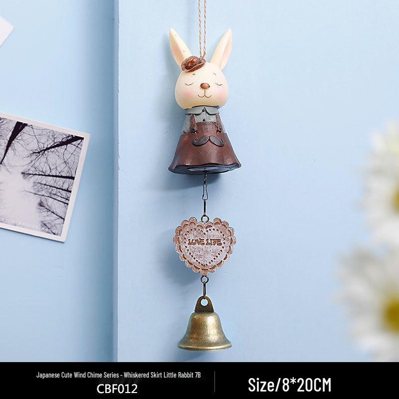 Totoro Ceramic Wind Chime Ornament - Cute Japanese Wall Decor for Girls' Bedroom
