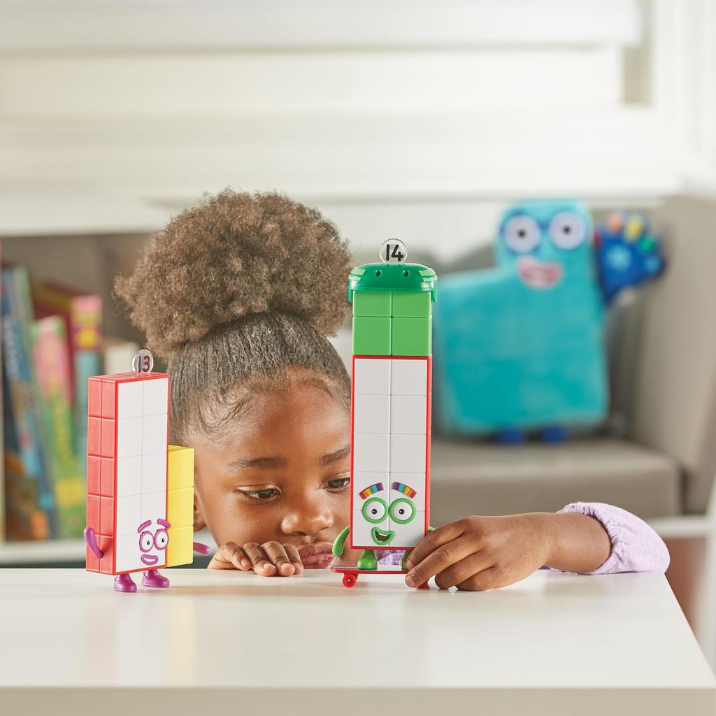 Numberblocks Friends 13 & 14 Character Figures, 3-Piece Set, 96925, Authentic