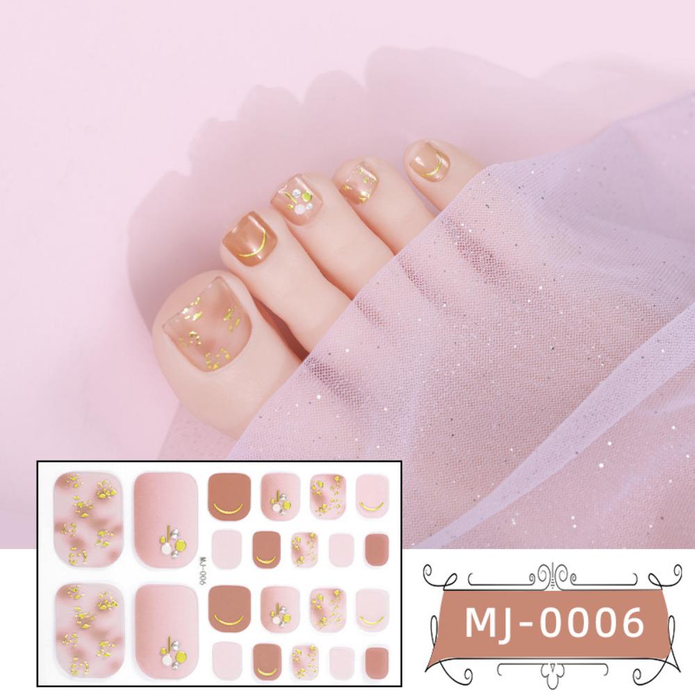 Three-dimensional Toenail Sticker 3D Imitation Drill Toenail Nail Patch Waterproof and Long-lasting Whitening Toenail Sticker Full Sticker