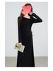 2025 French High-End Red Early Autumn Plus Size Slimming Women's Dress