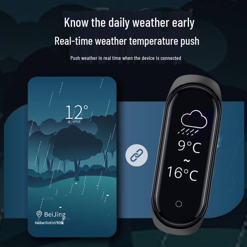 Unisex Smart Sports Bracelet with Pedometer, Health & Sleep Monitor, Vibration Alarm & Multifunction Watch
