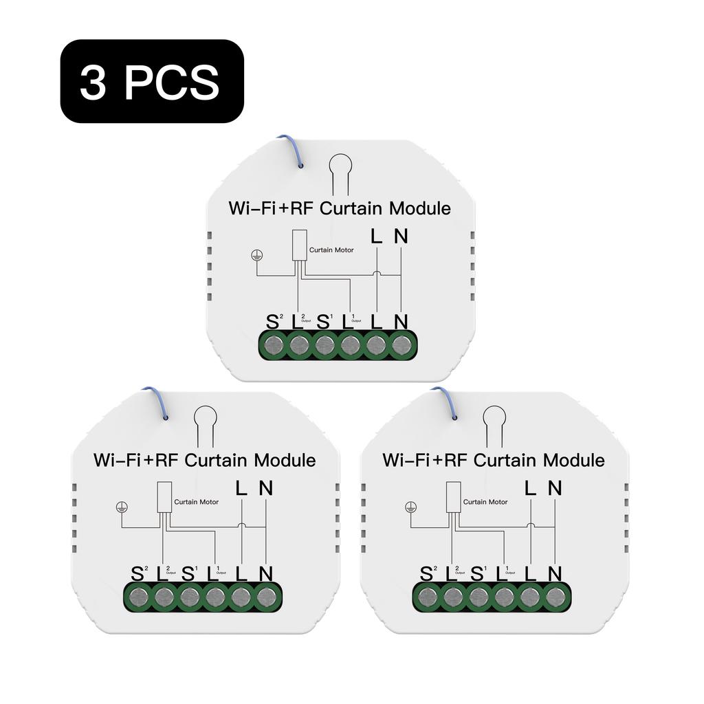 MOES WiFi RF433 Blind Curtain Switch Remote for Electric Roller Shutter control module Tuya Smart Life Google Home Alexa Voice