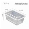 Disposable 1000ml Plastic Rectangular Takeout Containers with Lids, 300 Sets