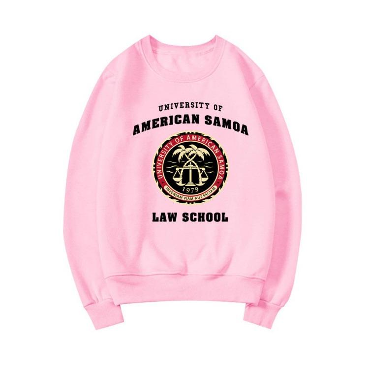 American Samoa University Law School Unisex Pullover Crewneck Sweatshirt Hoodie Graphic Streetwear Tops for Women Apparel