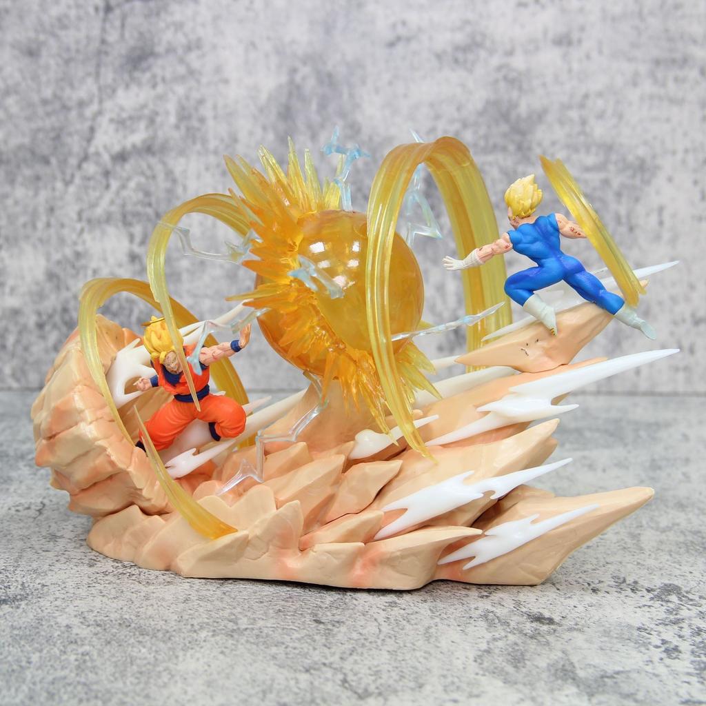 18cm Dragon Ball Figure Sky Top Wcf Goku Vs Vegeta Figure Anime Pvc Action Figurine Model Pvc Statue Doll Collection Toys Gifts