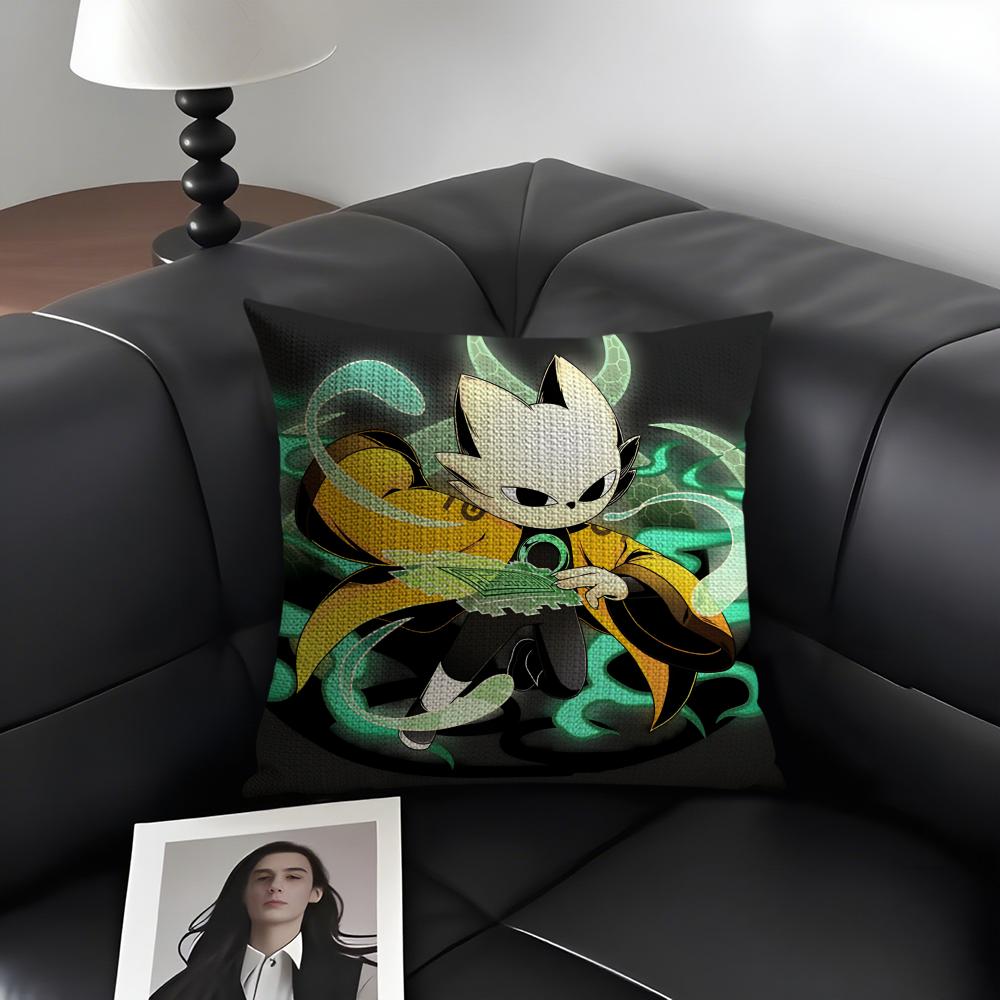 Cool NNine SolsS Game Cushion Cover Natural Linen Organic Fabric DoubleSided Printing Sofa Home Decor Gift Pillow Case