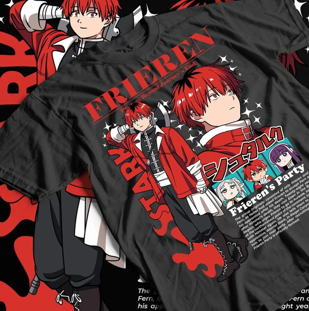 

Frieren T-Shirt Beyond Journeys End Fern Stark Girl Anime Gifts Shirt, Unisex M