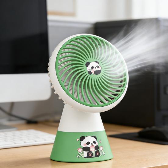 Portable Desk Fan Single Speed USB Rechargeable Mini Table Fan 90 Degree Rotation Quiet Cooling Fan for Home Office Bedroom Dorm