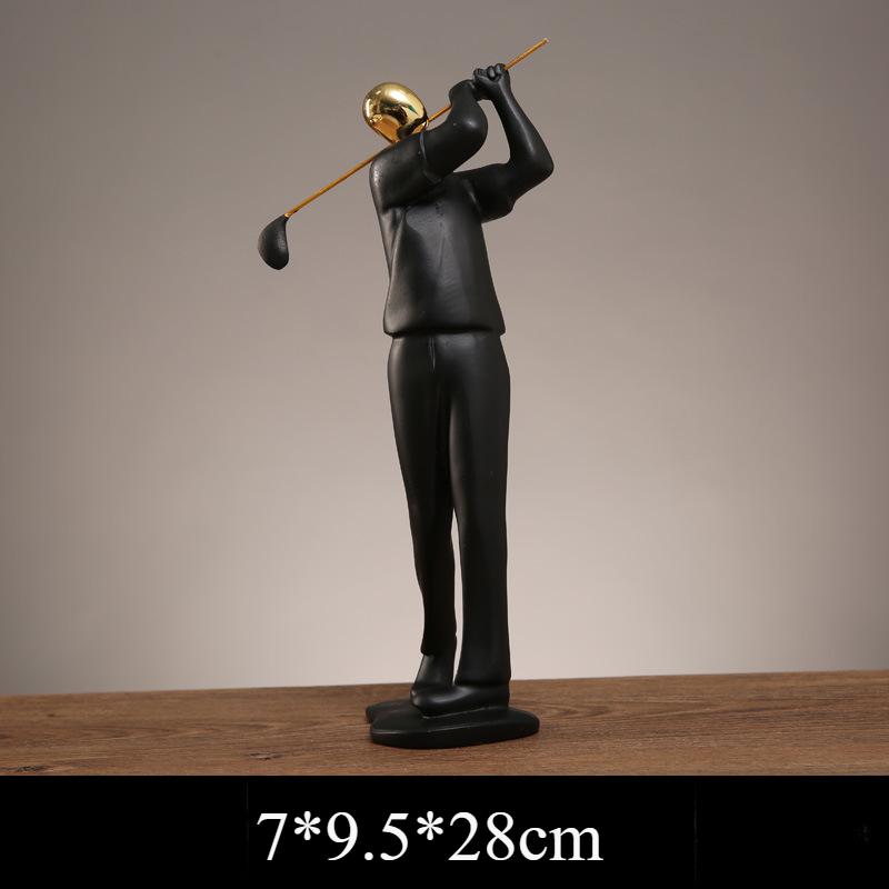 Y Sports-Themed Resin Figurines - Athletic Sculpture Decor for Living Room, Office Desk, Bookshelf, Cabinet - Modern Home Decor