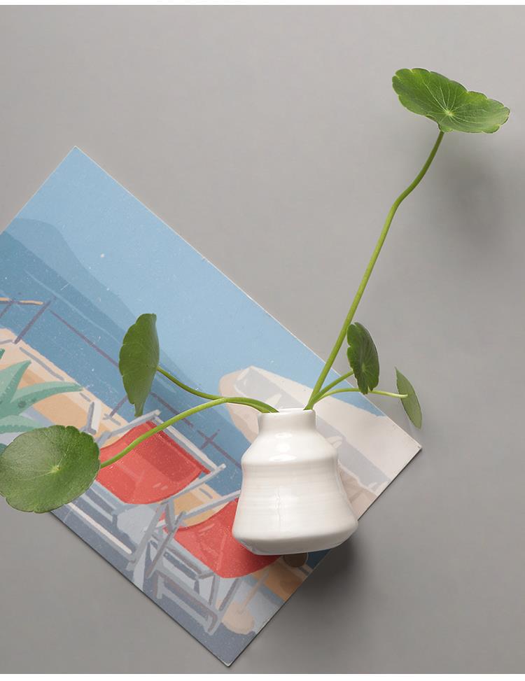 Ceramic Vase 3D Refrigerator Magnet - Creative Magnetic Sticker for Decor