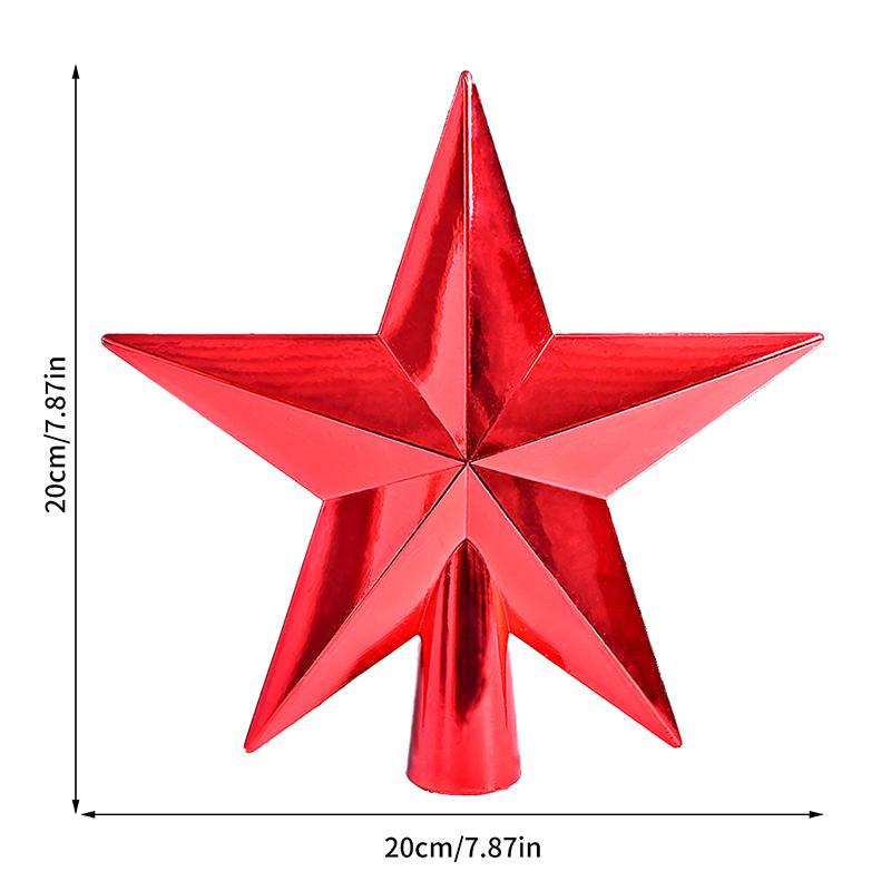 20cm Christmas Tree Topper Star Five-Pointed Star Pendant Ornaments Christmas Decorations For Home Christmas Tree New Year
