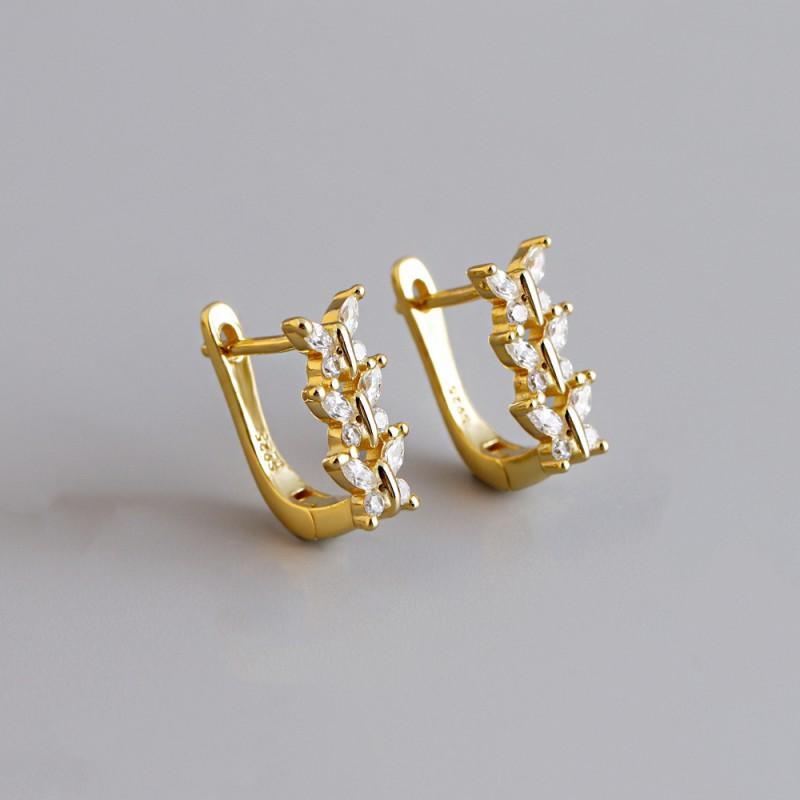 Sterling Butterfly Stud Earrings With Zirconia Accents Women Fashion Daily Wear 925 Sterling Silver