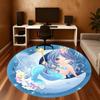 1pc Mermaid Starfish Round Chair mat Area Rug - Non-Slip, Floor Mat for Office, Bedroom, and Indoor Decor c1125436