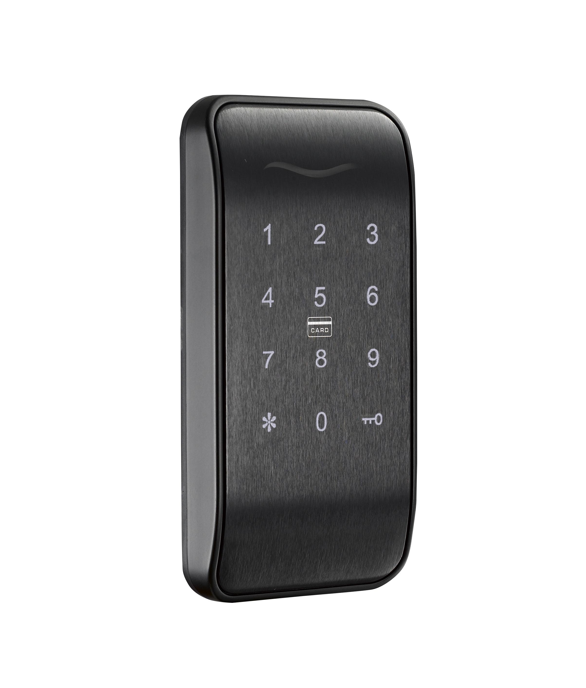 Digital RFID Card Wristband Anti-Theft Zinc Alloy Cabinet/Locker/Drawer Gym Lock (Black,Wood Door&Zinc Alloy&Door Lock) чёрный