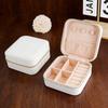 Portable Travel Jewelry Box - Mini Pu Leather Case With Soft Velvet Interior Compact Organizer For Rings Earrings Necklaces