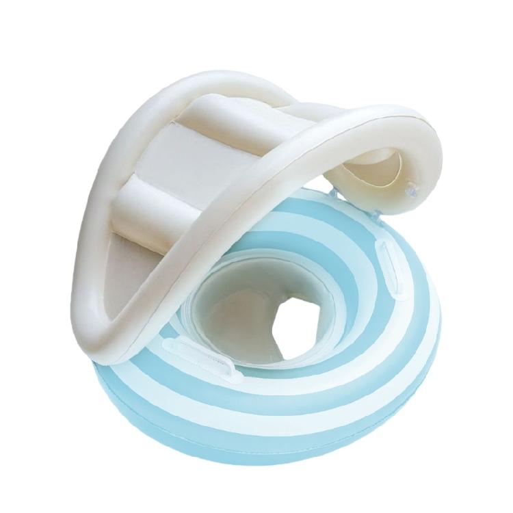 Inflatable Toddler Swimming Rings with Detachable Sunshade Baby Pool Float Pool Inflatable Swimming Circle Trainer синий