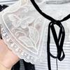 Autumn/Winter Detachable Wool Embroidered Lace Ruffle Collar Dickey