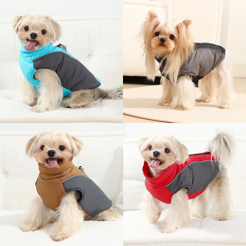 Warm Winter Pet Clothes For Small Medium Dogs Cat Reflective Windproof Dog Jacket Vest French Bulldog Yorkie Pug Coat Costume