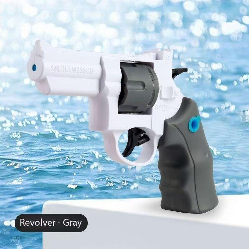 Non-Toxic Summer Revolver Water Gun Toy Mechanical Continuous Water Gun Toys Children Outdoor Beach Water Toys Kids Adult Gift