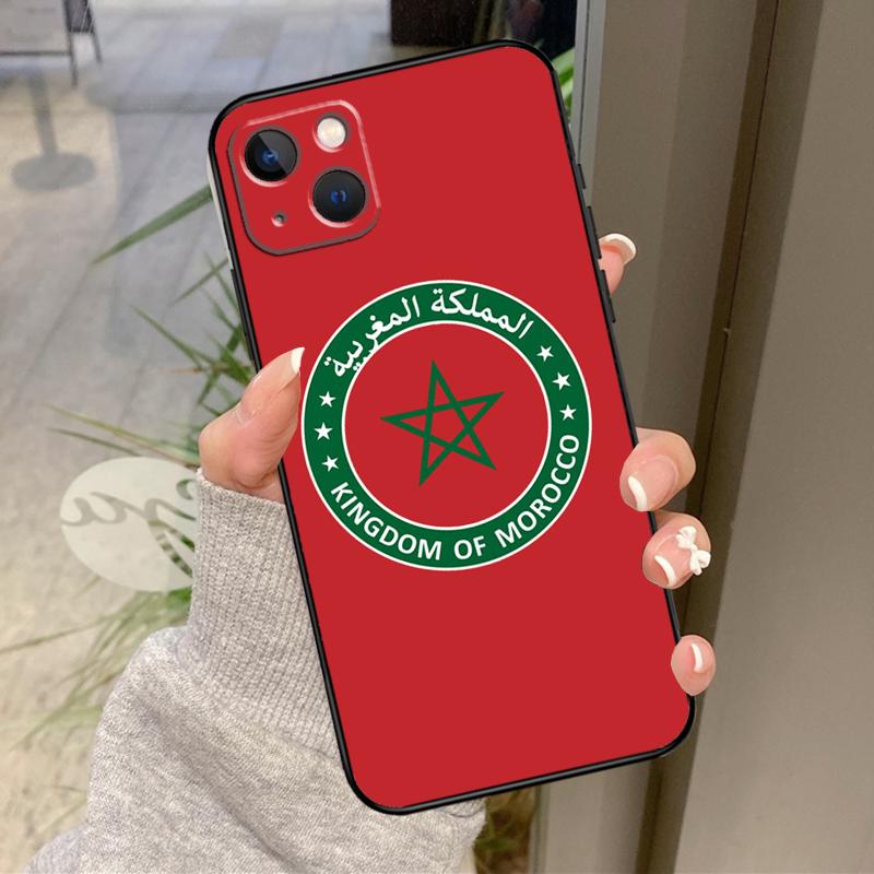 Morocco Flag Coat Of Arms Case For iPhone 17 Pro Max 16 15 13 12 11 14 Pro Max Plus 13 12 Mini 16e 17 Air Back Cover