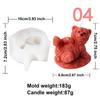3D Cartoon Animal Dogs Bears Silicone Candle Mold Pet Teddy Puppy Mould Dog Scented Handmade Craft Resin Plaster Mould