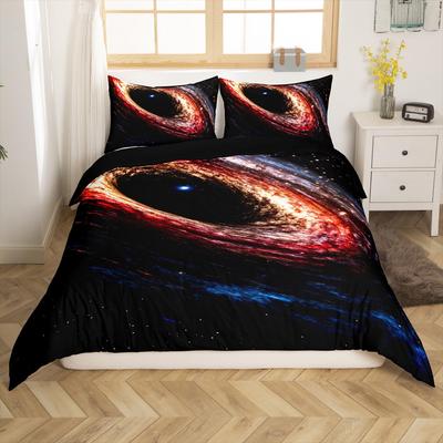 Black Hole Duvet Cover for Kids Boys Girls Teens Queen Lightweight Quilt Cover Galactic Storm Bedding Set Bedroom Decor No Quilt