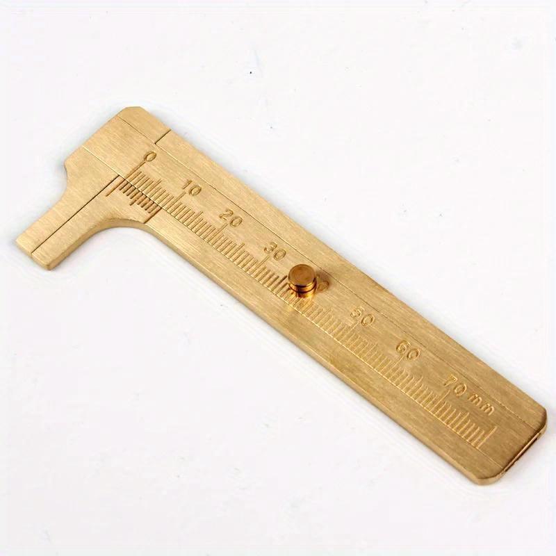 80 Mini Brass Sliding Ruler Double Scales Metal Vernier Caliper Gauge Micrometer Precision Measuring Supplies
