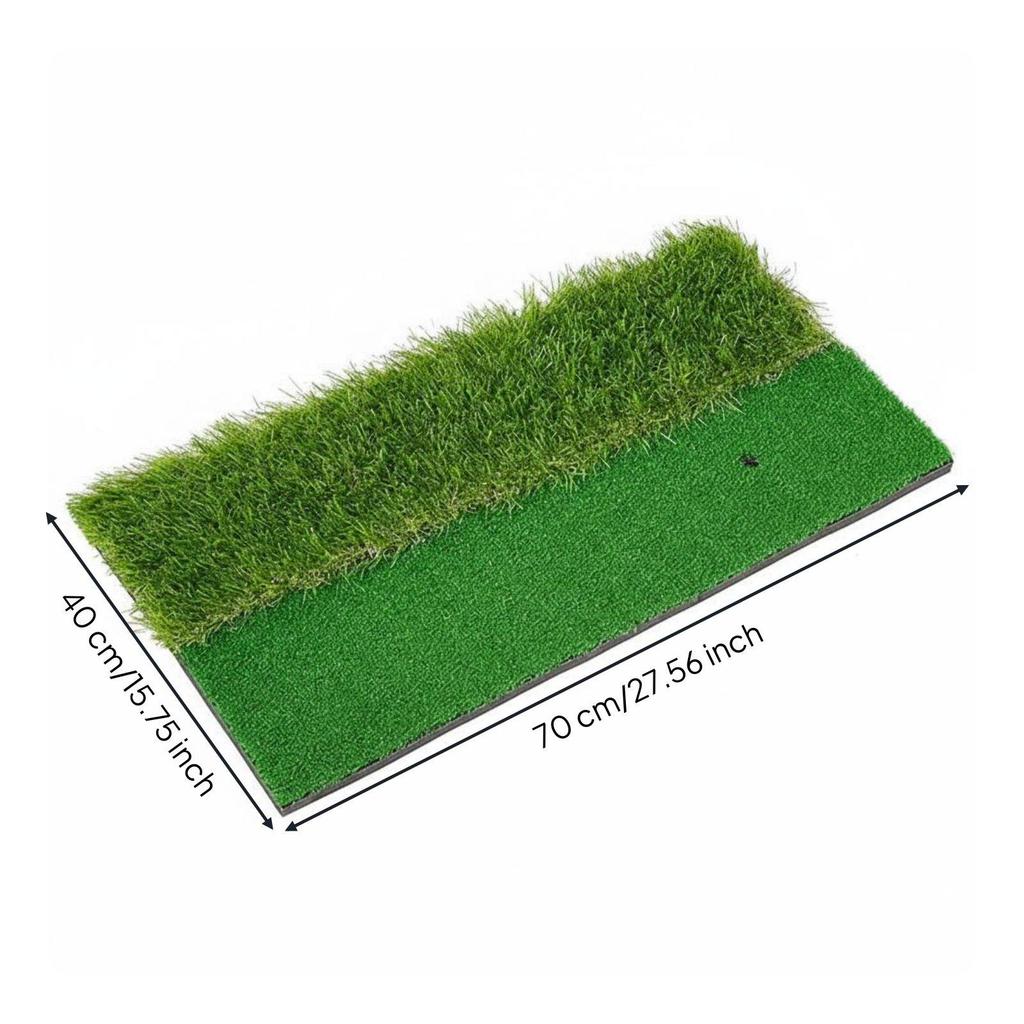 Dual Turf Golf Mat Shock-Absorbing doubleTurf Realistic Feedback