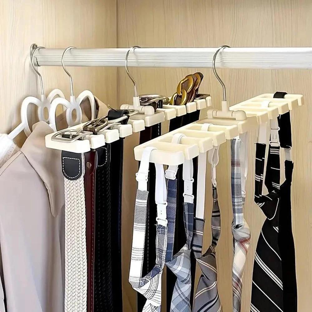 1PC Multifunctional Belt Organizer Tie Organizer Belt Hanger Wardrobe Organizer Hanger Tie Scarf Rack Silk Scarf Rack