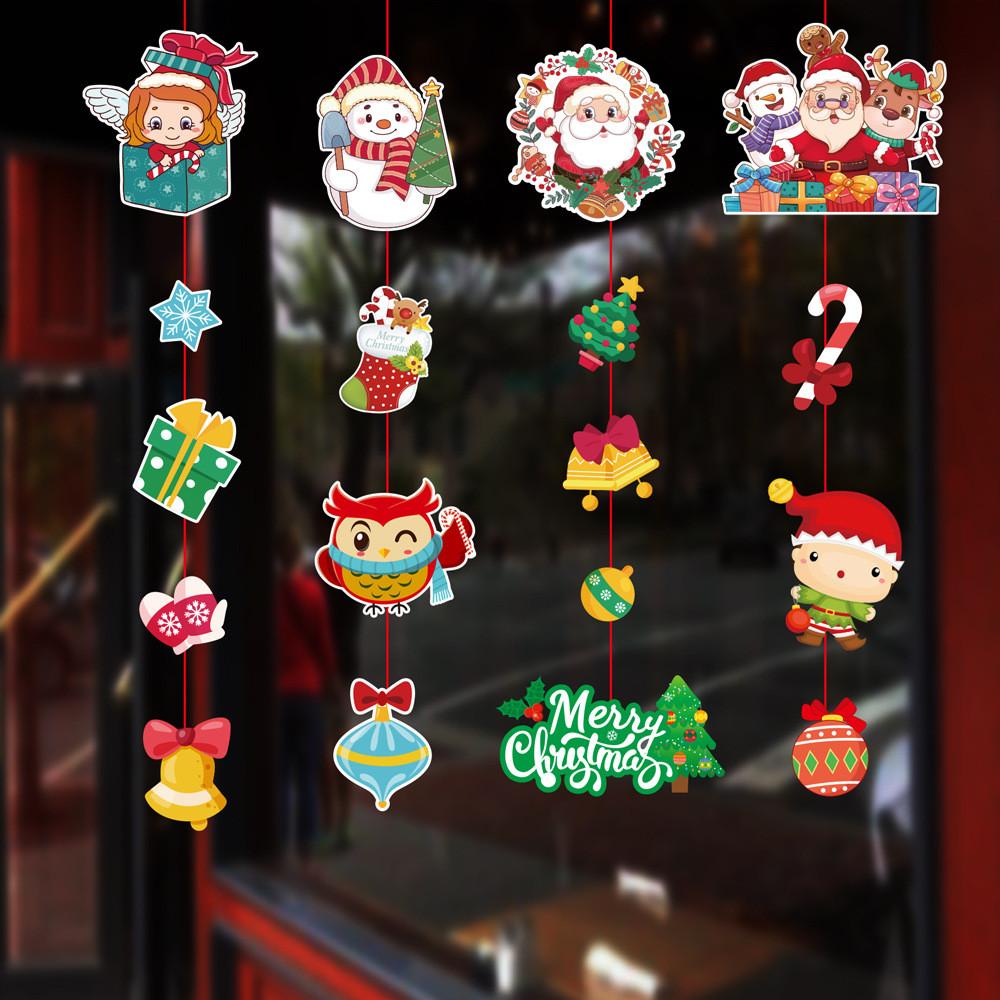 Cartoon Style Paper Christmas Hanging Decor For Cheerful Holiday Displays