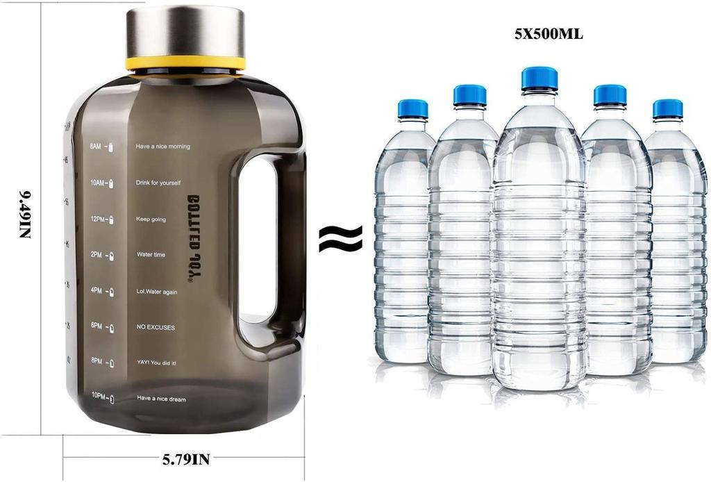 VENNERLI Water and Large Wide Direct Easy To Suitable for and Outdoor Water Bottle Bottle, 2200ml/2500ml (Safe BPA-Free), Capacity, Mouth, Drinking,