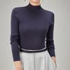 Women's Slim-Fit Mock Neck Pure Merino Wool Knit Base Layer