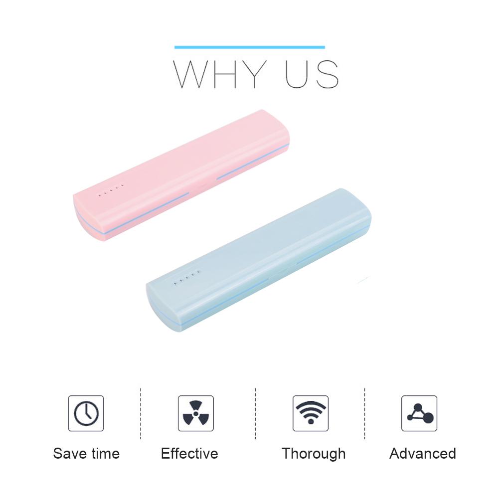 USB / Battery Charging Antibacteria UV Light Portable Toothbrush Sterilizer Cleaner