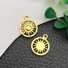 Pandantiv Charm Sol Lună Stea Aur Antich pentru Breloc sau Colier DIY