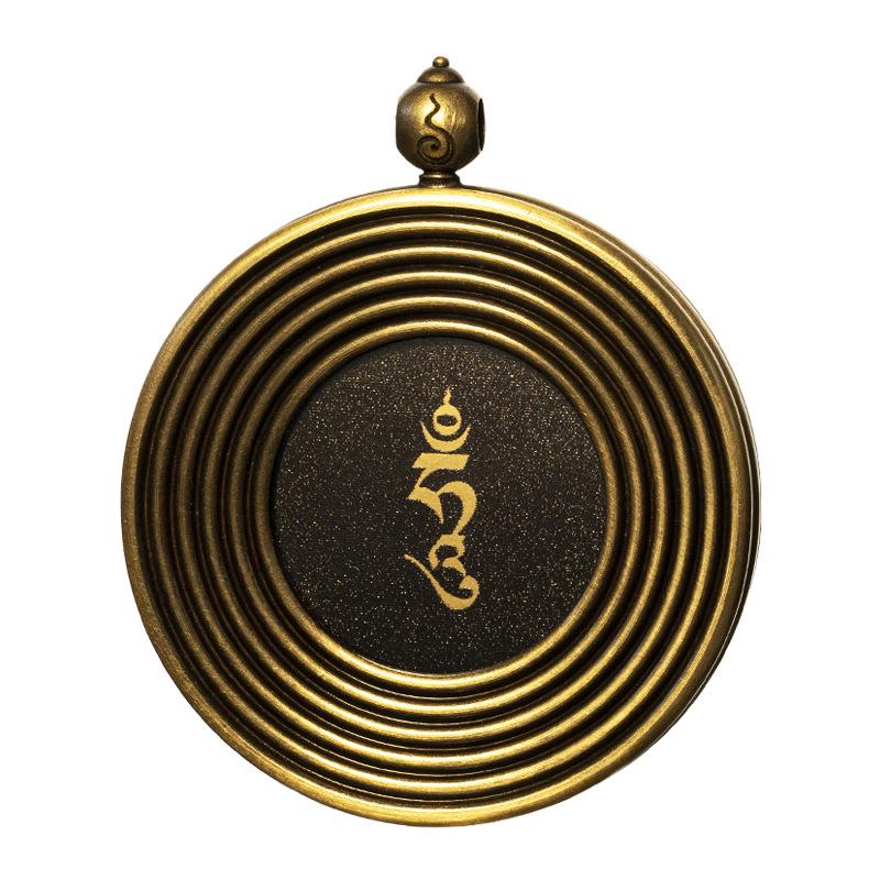 Authentic Double-sided Mani Gau Thangka Pendant Necklace 0000000000000 латунный