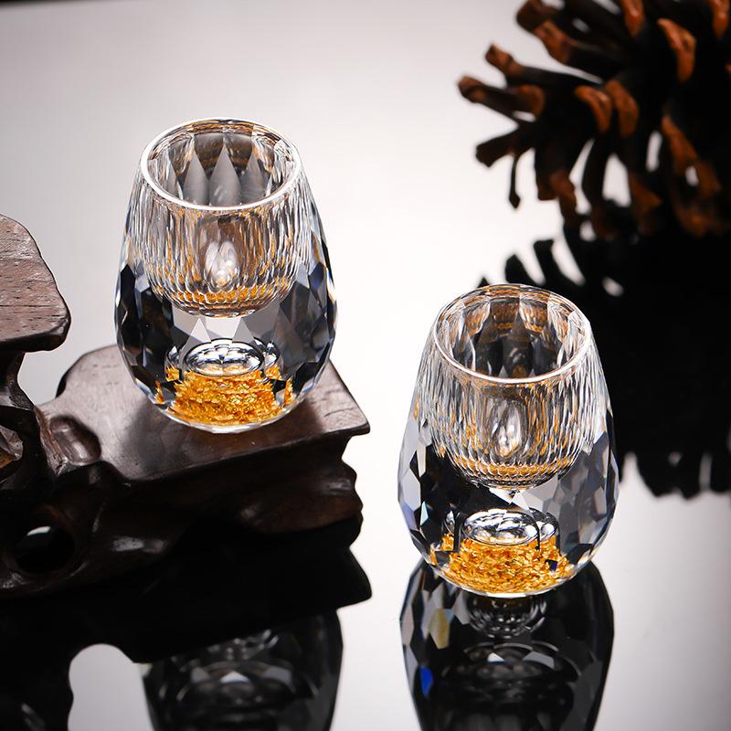 Crystal Baijiu Cups and Decanter Set - Luxury Glassware for Home and Bar Use