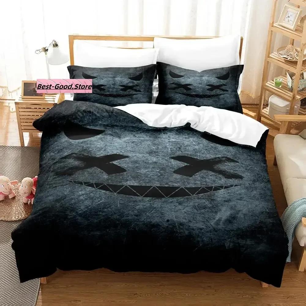 Devil Smiling Face Bedding Set Single Twin Full Queen King Size Bed Set Aldult Kid Bedroom Duvetcover Sets 3D Print