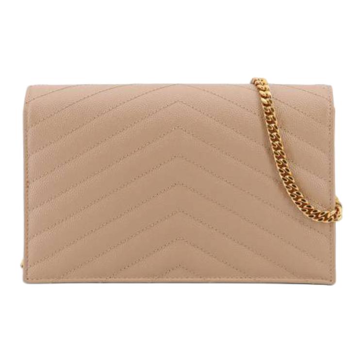 Saint Laurent Ysl Cassandra V Quilted Leather Shoulder Bag Women shoulder bag Dark-Beige 857605-BOW01-2721