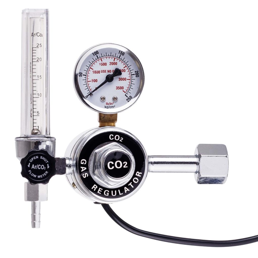 Argon Co2 Reducer with Flowmeter Gas Heater 230V Gas Heater