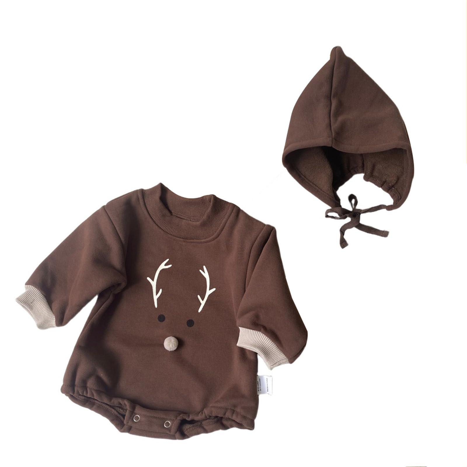 

Детский ромпер-комбинезон Рождественский костюм Олень Кигуруми Домашняя одежда Милый маскарадный костюм Преображение Вечеринка День рождения Пижама Домашняя одежда Повседневная одежда Подарок кофейный