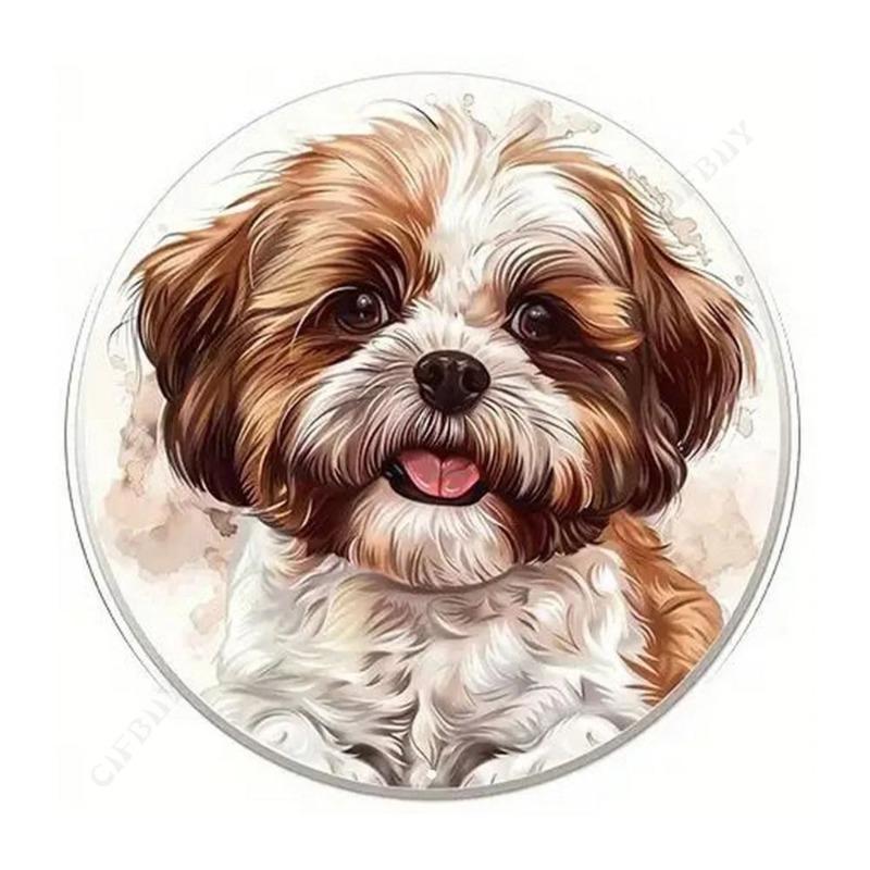 Dog Metal Poster Sign, Vintage Wall Decor 20x20cm