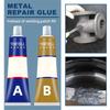 1set Durable Aluminum Metal Repair Epoxy Adhesive Glue, No Power Required, Weld-Grade Strength, Machinable, Sandable, Paintable
