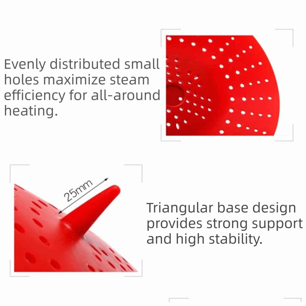 Reusable Silicone Steamer Basket Non-Stick Easy Clean Vegetable Steamer Heat Resistant Durable Food Steamer Basket