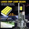 2 stk H7 H4 LED Canbus Bilfrontlyspærer 200W 50000LM H1 H8 H9 HB3 9005 HB4 9006 H11 LED-pære 4 Kobberrør Auto Turbo Lampe for VW Ford 6500K